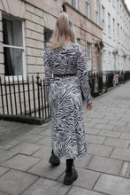 Load image into Gallery viewer, Zebra print midi dress