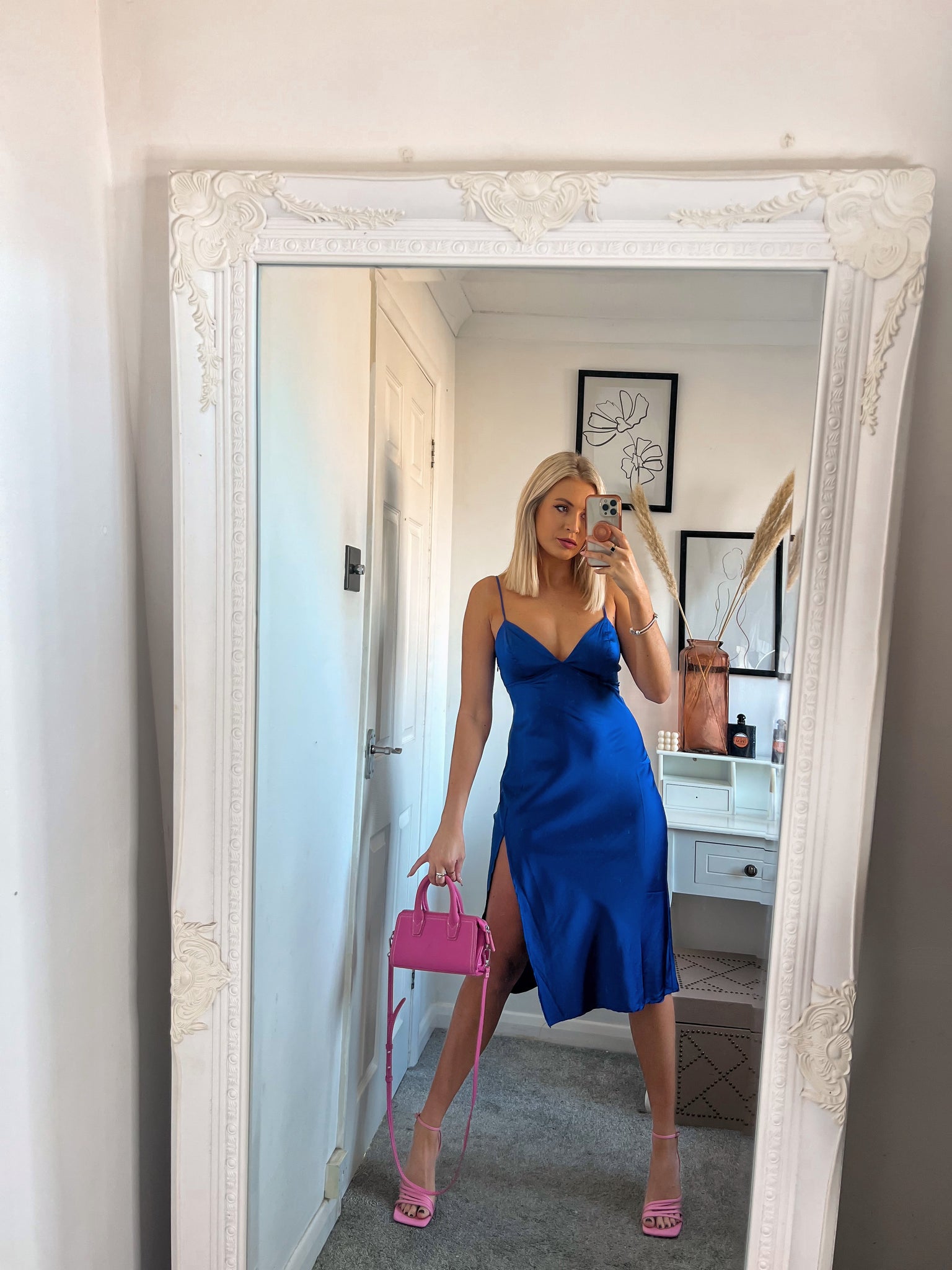 San Antonio satin midi dress blue San Antonio satin midi dress blue
