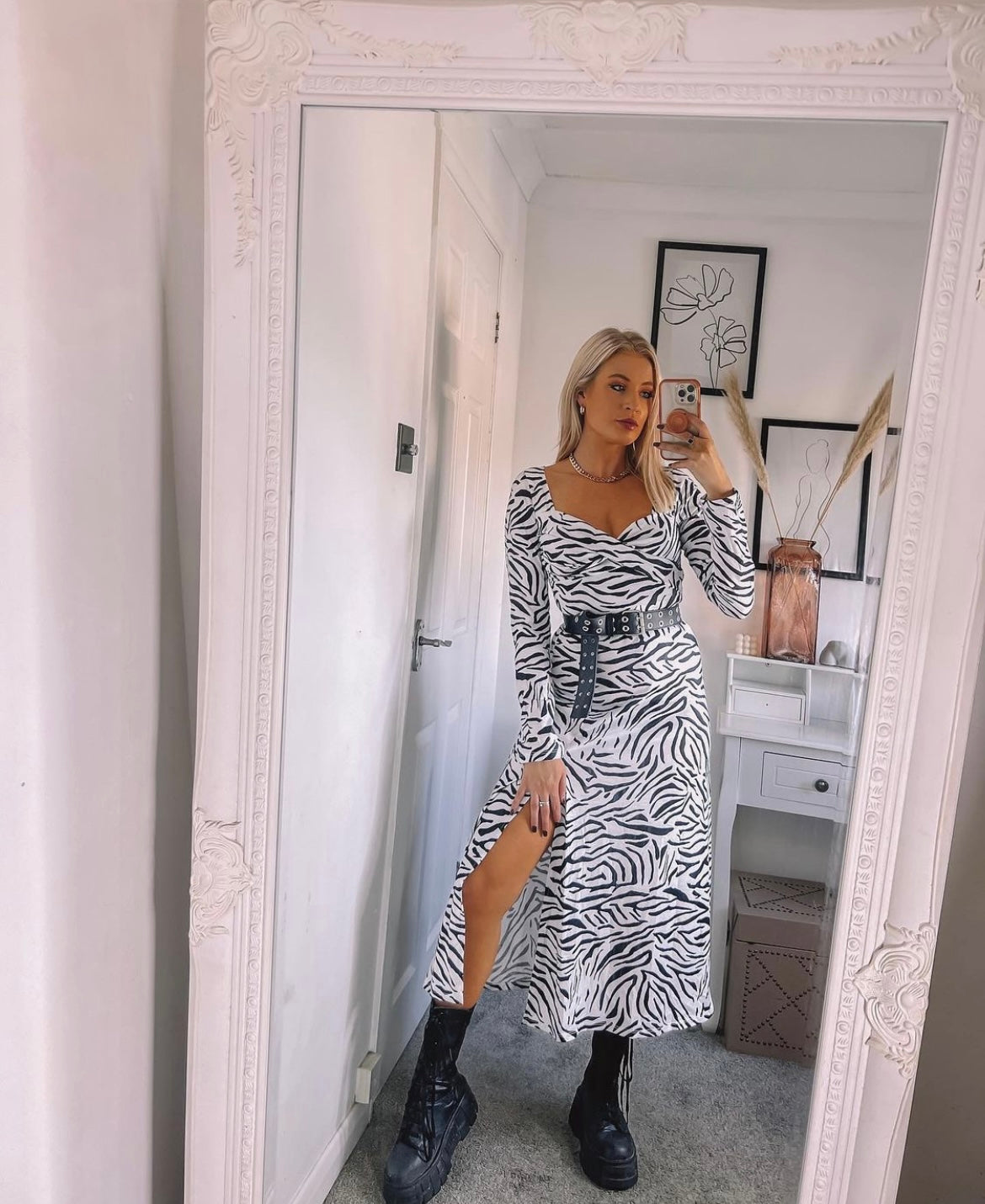 Midi Dress Maxi Dress Zebra Print Black And White Zebra Print Midi